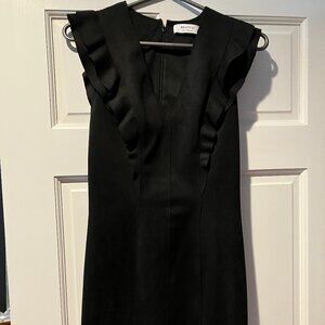 BLACK SUEDE MINI DRESS, SIZE SMALL by BAILEY/44